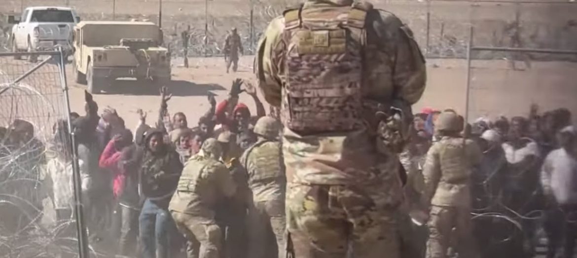 Chaos Unfolds as Migrants Rush Border Guards in El Paso, Texas