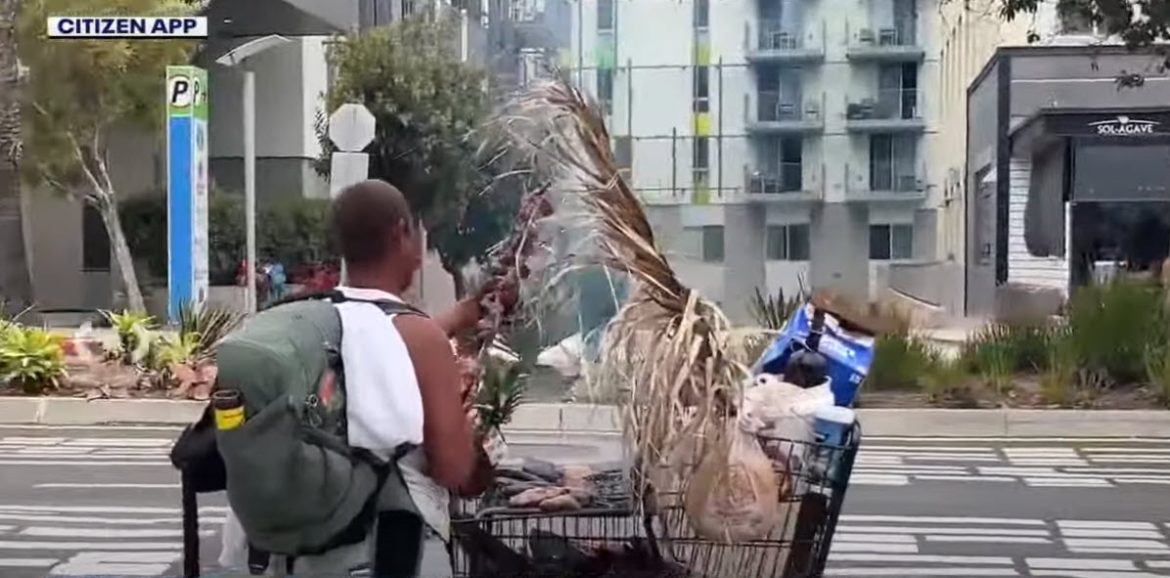 Man Arrested for Cooking Meat on Sword Over Fire in Shopping Cart in Santa Monica