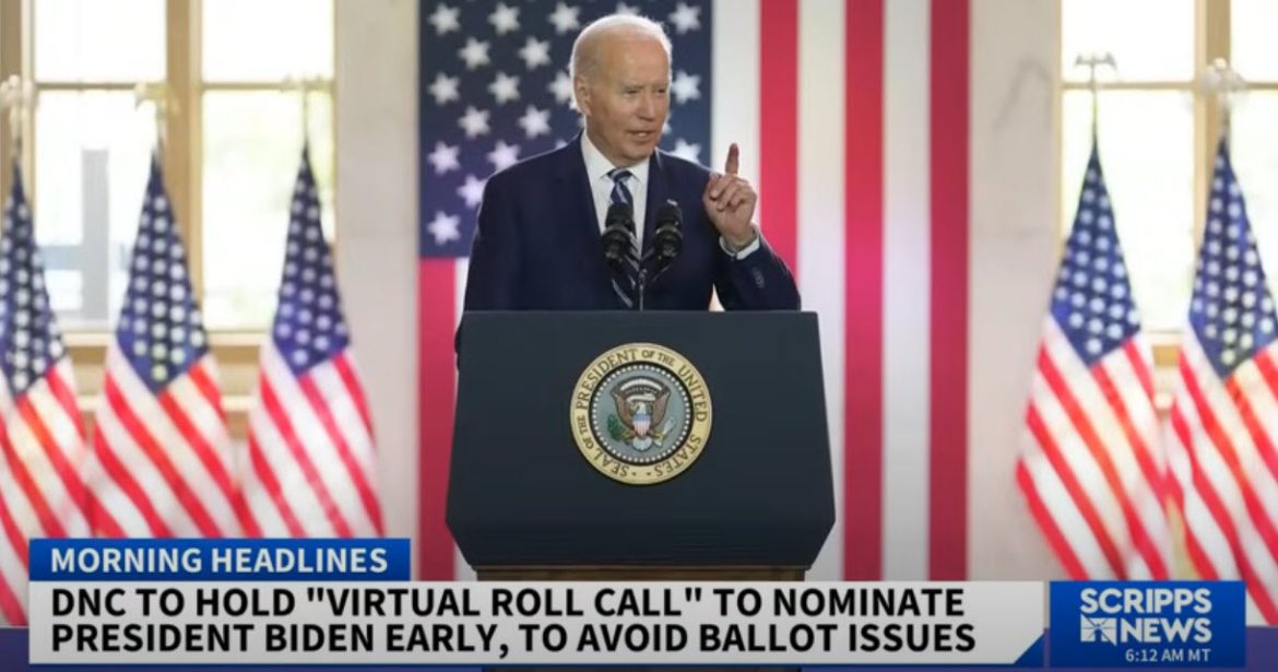 DNC to Hold Virtual Roll Call to Nominate President Biden Ahead of Convention