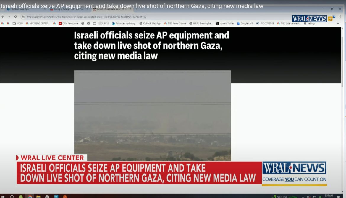 Israeli Officials Seize AP Equipment, Halt Gaza Live Broadcast Citing New Media Law