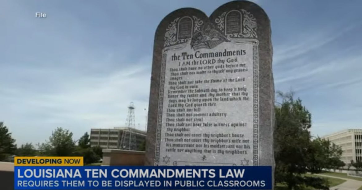 ACLU Sues to Block Ten Commandments Display in Louisiana Classrooms