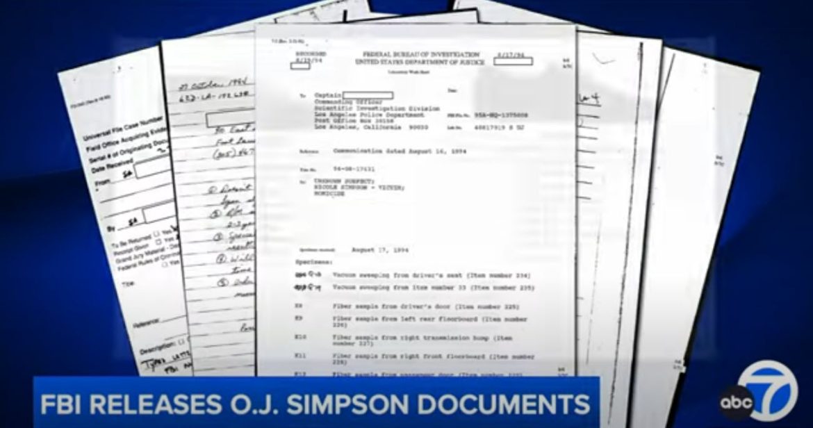 FBI Releases Documents Related to O.J. Simpson Murder Case