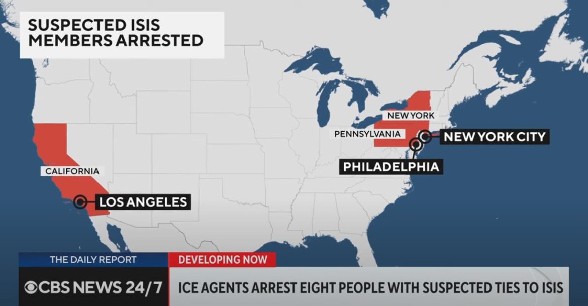 ICE Arrests Eight Men with Suspected ISIS Ties After Crossing Southern Border