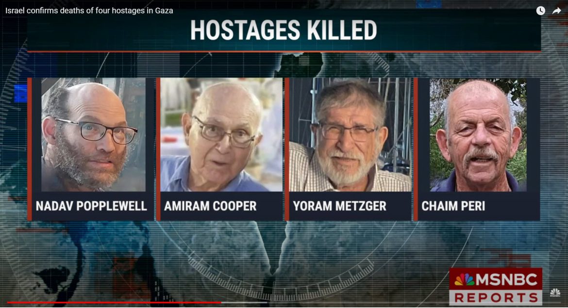 IDF Confirms Deaths of Four Hostages in Gaza
