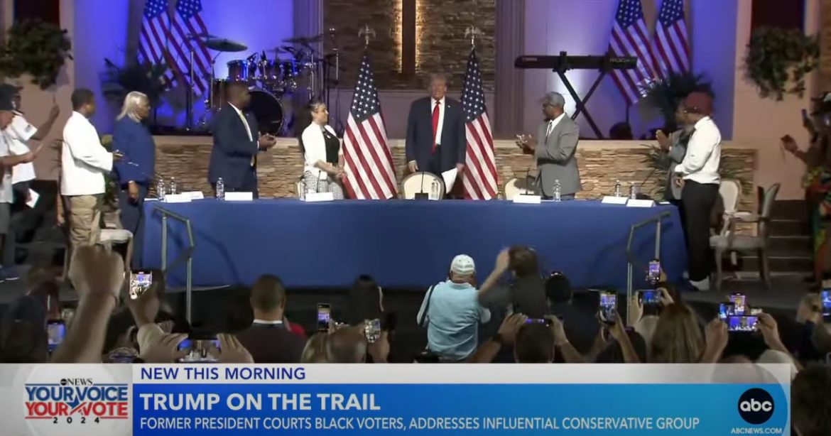 Trump Courts Black Voters in Michigan as Pastor's Praise Goes Viral
