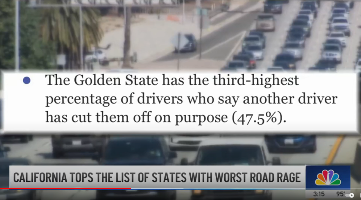 California Tops The List Of States With Worst Road Rage