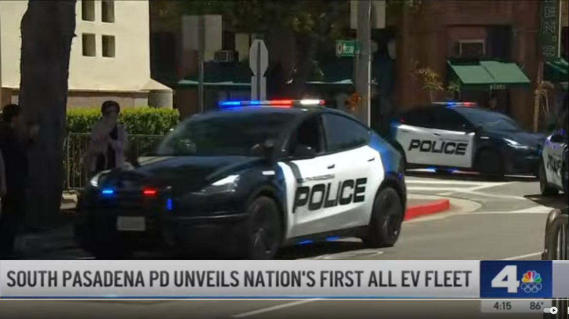 South Pasadena Unveils First Fleet of All-Electric Police Cruisers in Nation