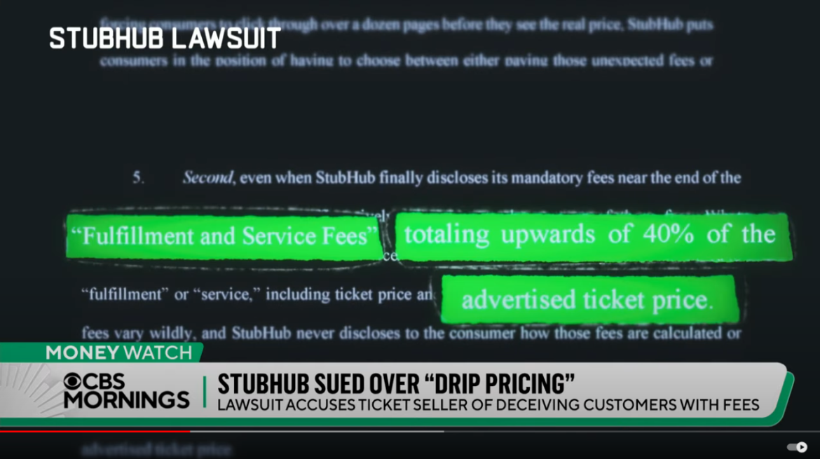 StubHub Faces Lawsuit Over Alleged Predatory Pricing Tactics