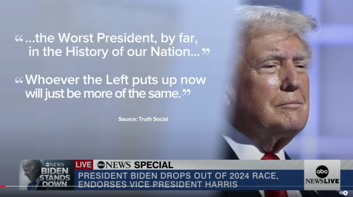 Trump Responds to Biden Dropping Out of Presidential Race, & Promises Mass Deportation