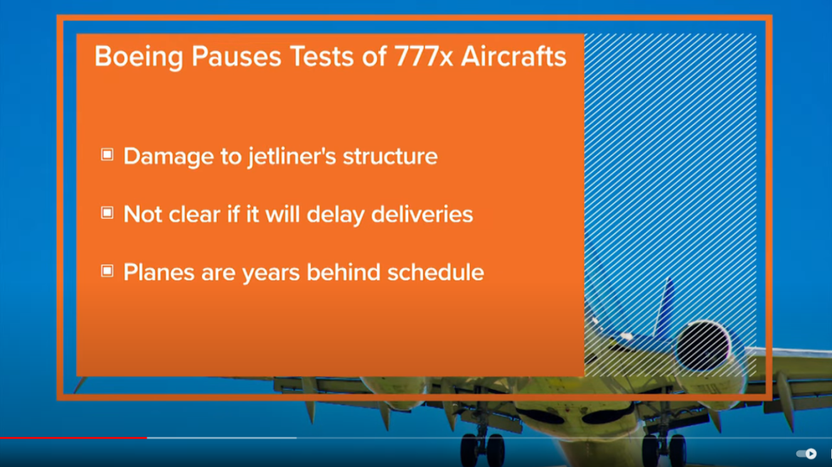 Boeing Halts Tests of New 777X Aircraft to Address Component Issue
