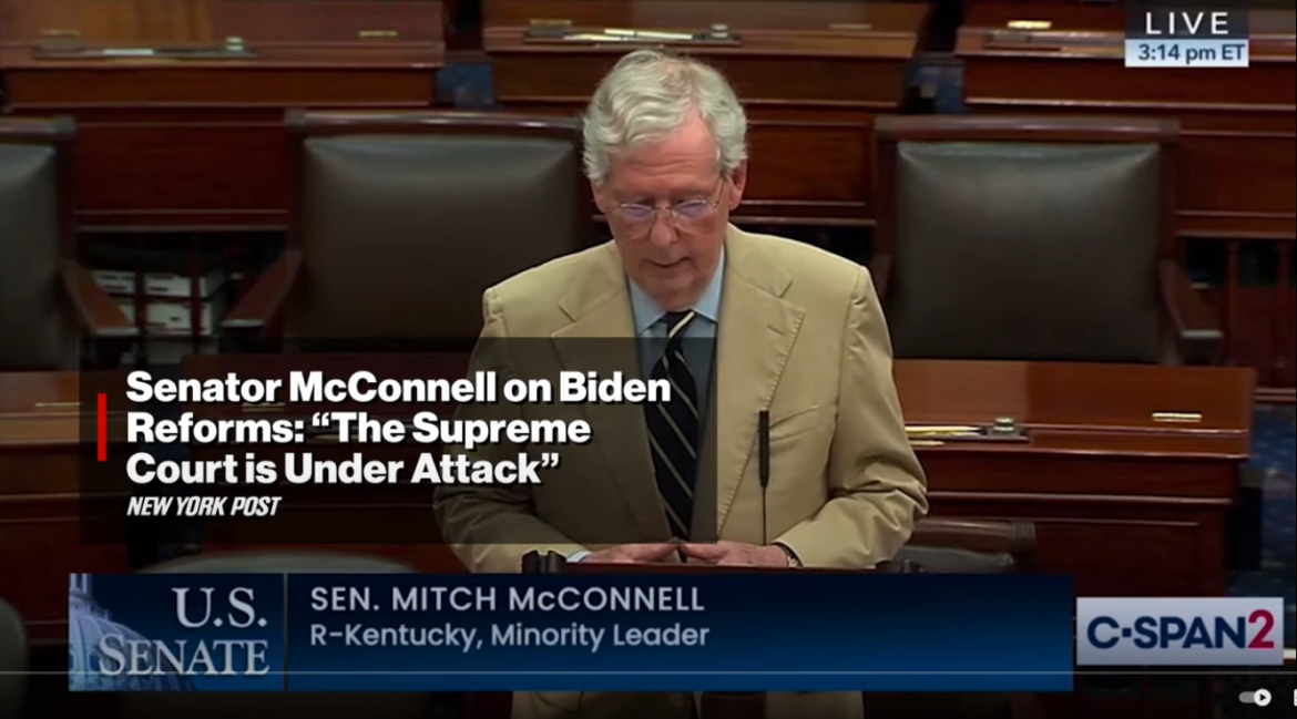 McConnell Condemns Biden's Supreme Court Reforms