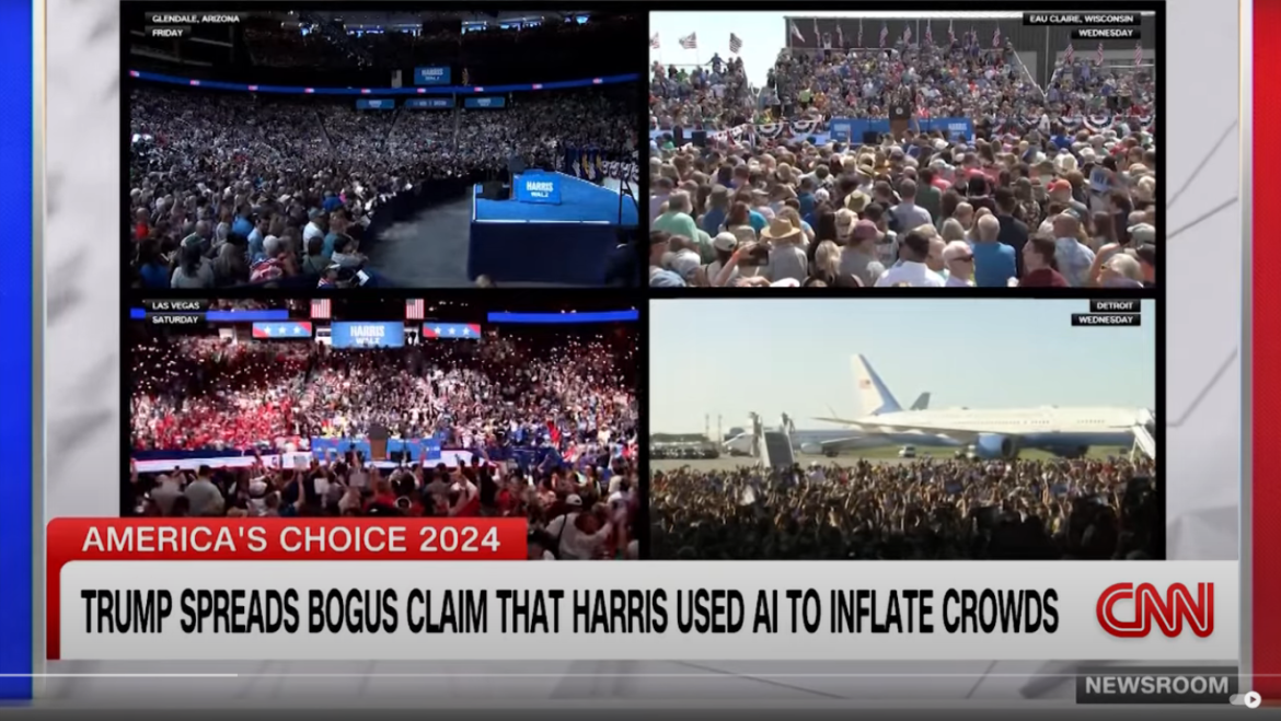 Trump Accuses Kamala Harris of Using AI to Fake Michigan Rally Crowd, Sparking Political Firestorm
