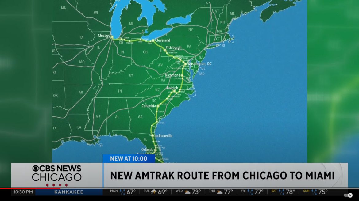 Amtrak to Launch New Train Service Connecting Florida and the Midwest