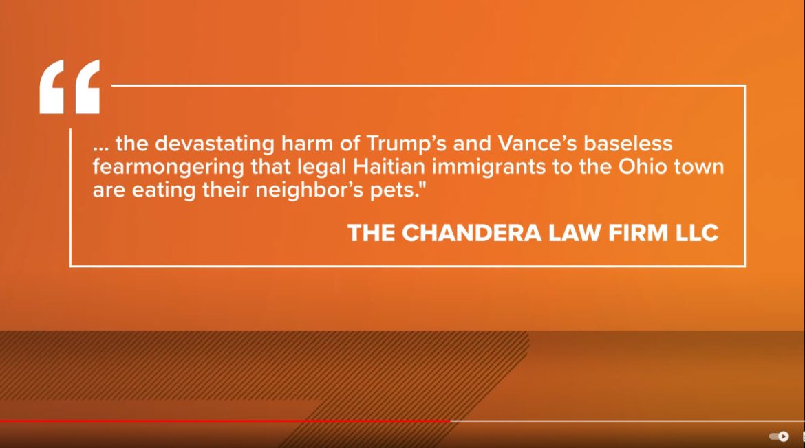 Haitian Nonprofit Files Criminal Charges Against Trump, Vance Over Pet-Eating Claims