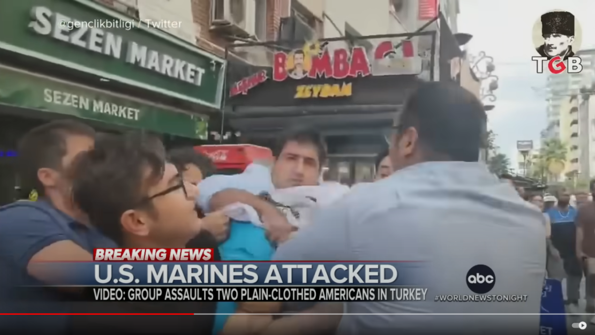 U.S. Marines Attacked by Turkish Nationalists Amid Rising Tensions Over U.S. Support for Israel