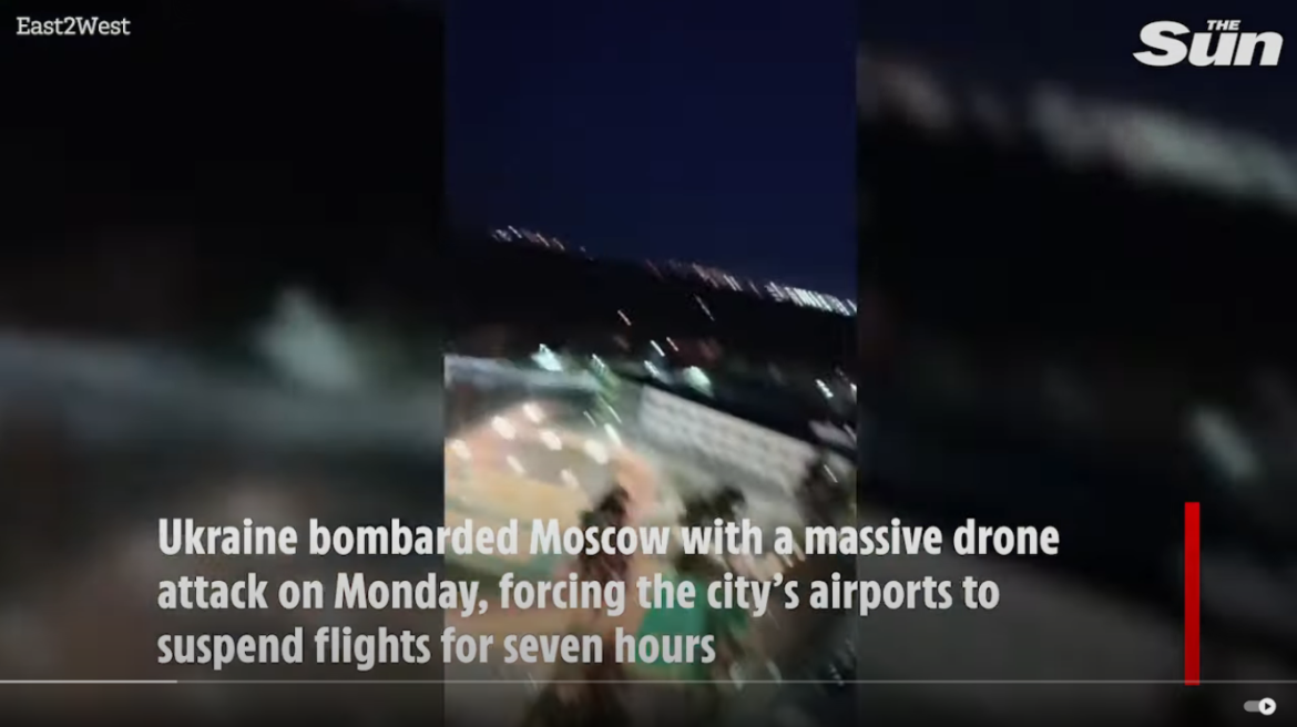 Ukraine Launches Massive Drone Barrage on Russia, Forcing Moscow Airports to Close