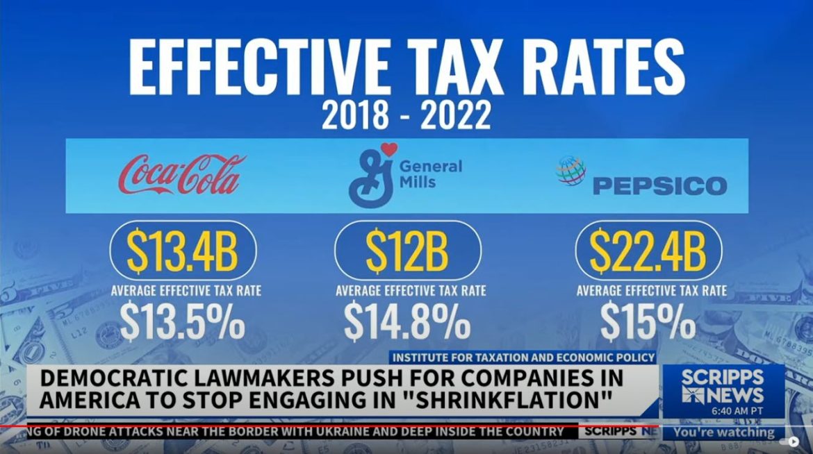 Democrats Accuse Coca-Cola, PepsiCo, and General Mills of 'Shrinkflation' and Low Tax Rates