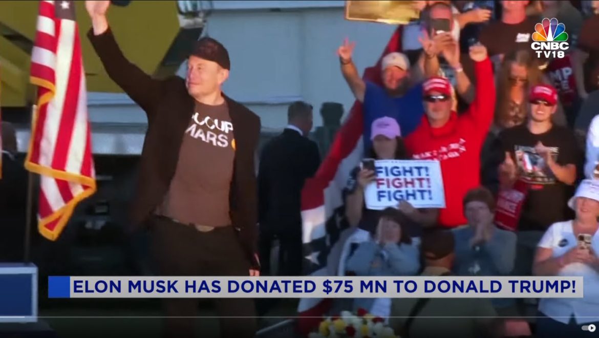 Elon Musk Donates $75 Million to Pro-Trump PAC in Support of 2024 Campaign