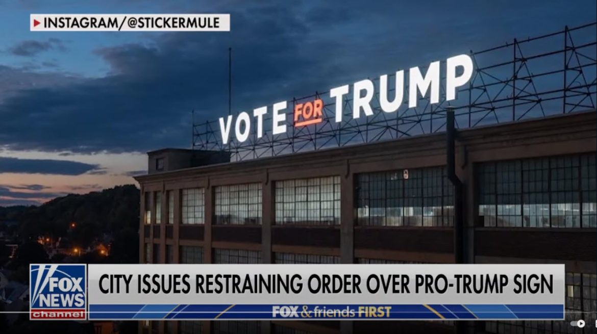 Restraining Order Issued Over 100-Foot "Vote For Trump" Sign in Montgomery County